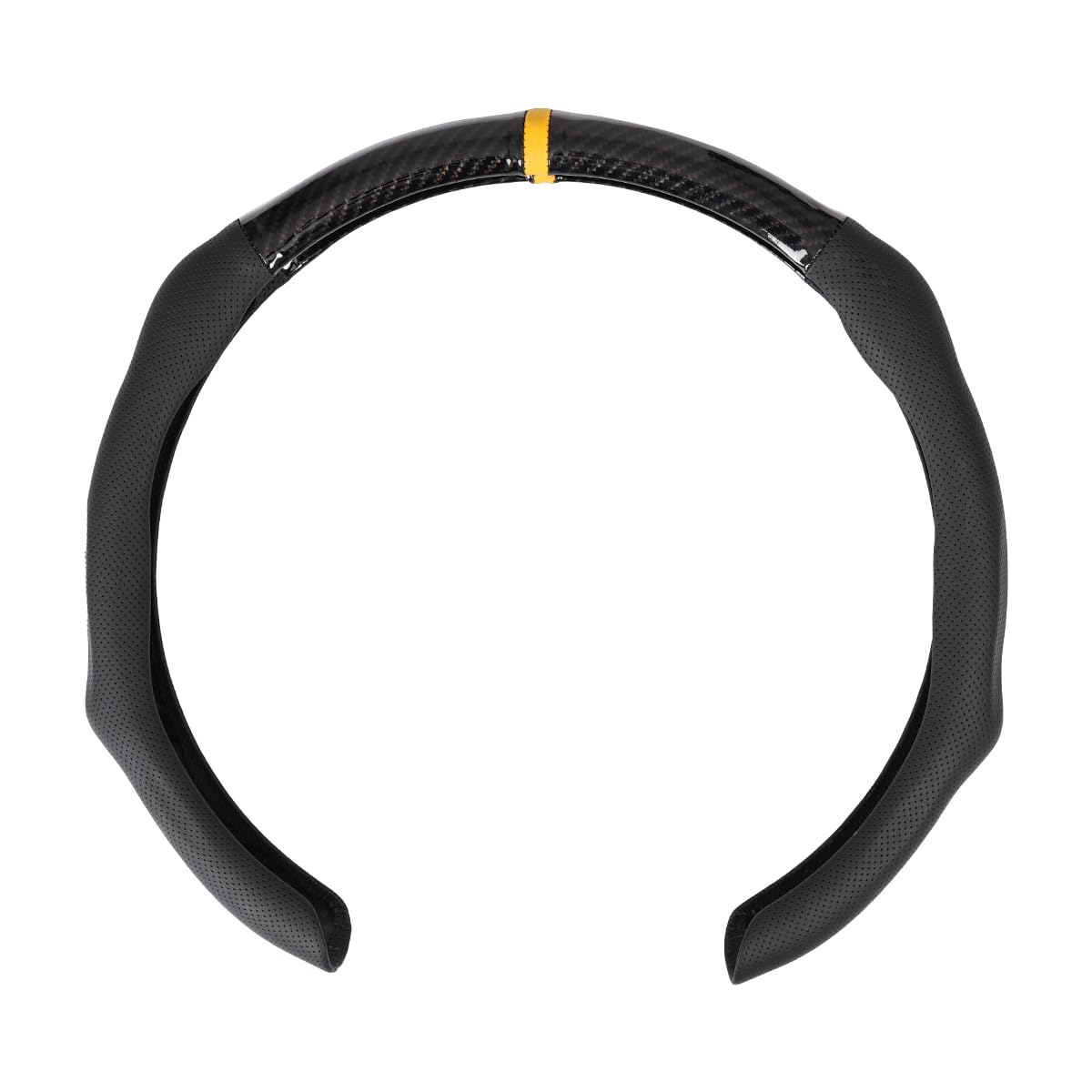 Car Steering Wheel Cover Napa Leather Non Slip Vehicle Steering Wheel Cover Protector, Quick Install Comfy Automotive Interior Decor, Universal fit 14½ to 15 inches Car Pickup SUV 14.5 to 15 inches