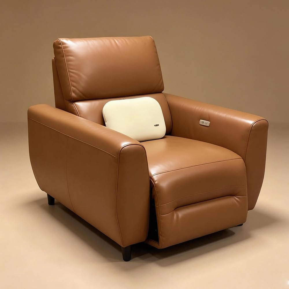 Beige Lumbar Support Pillow for Car Recliner Soft Lower Back Waist Cushion