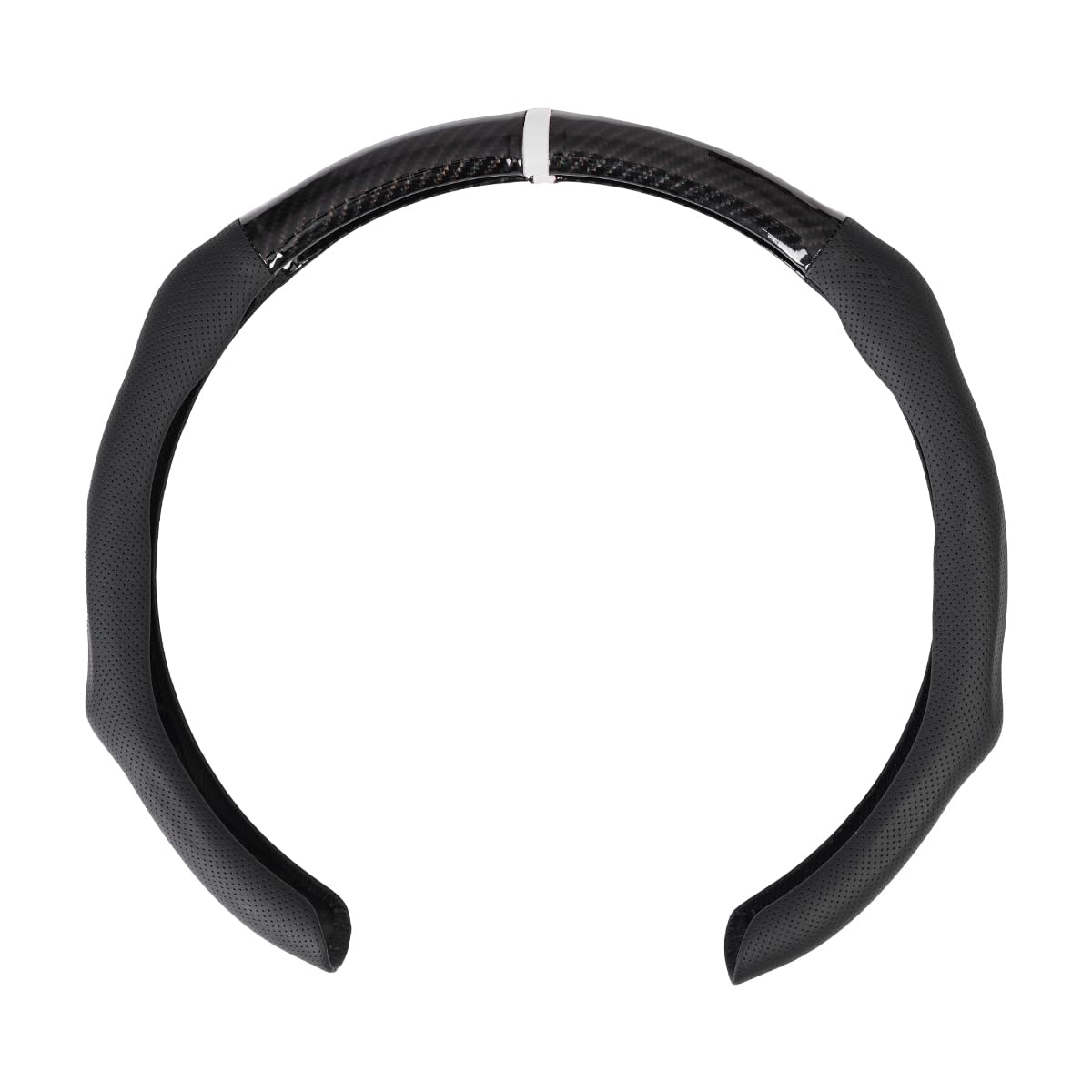 Car Steering Wheel Cover Napa Leather Non Slip Vehicle Steering Wheel Cover Protector, Quick Install Comfy Automotive Interior Decor, Universal fit 14½ to 15 inches Car Pickup SUV 14.5 to 15 inches