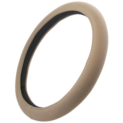 BDK Black Genuine Leather Steering Wheel Cover Large 15.5 to 16 inch