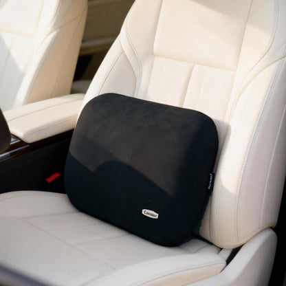 Beige Lumbar Support Pillow for Car Recliner Soft Lower Back Waist Cushion