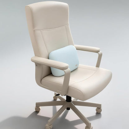 Beige Lumbar Support Pillow for Car Recliner Soft Lower Back Waist Cushion