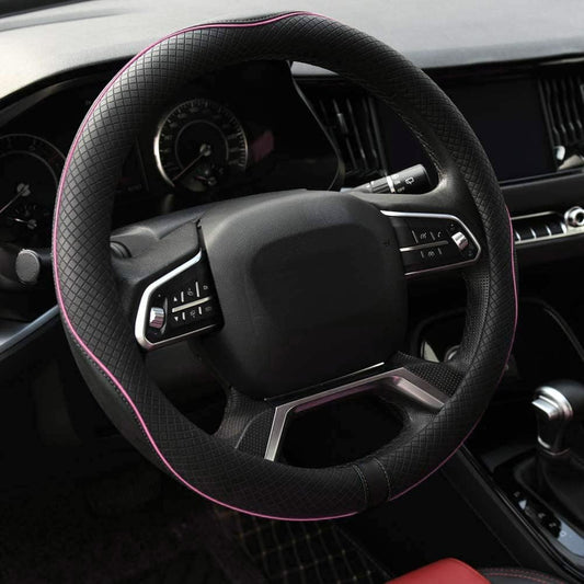 Rueesh Steering Wheel Cover Microfiber Leather Universal for 14.5-15 Inch
