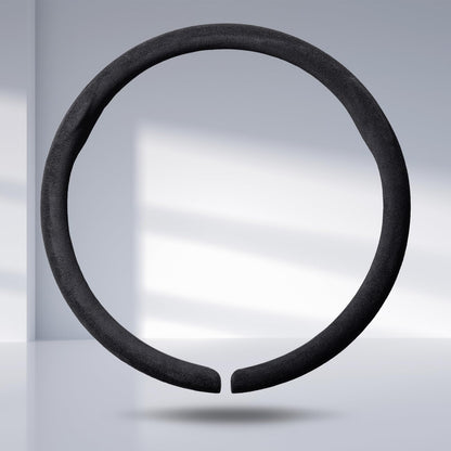 Steering Wheel Cover Carbon Fiber Car Steering Wheel Cover, Glossy Black