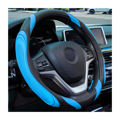 Osilly 15 Inch Artificial Leather Steering Wheel Cover, Red