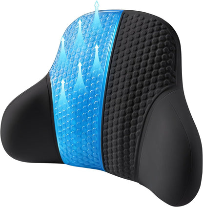 BABUR Gel Lumbar Support Pillow for Car, Lower Back Support Pain Relief