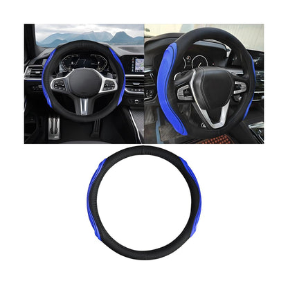 Osilly 15 Inch Artificial Leather Steering Wheel Cover, Red