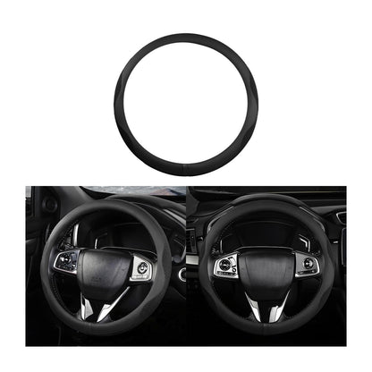 Moly Magnolia 15 Inch Car Steering Wheel Cover, Black-1