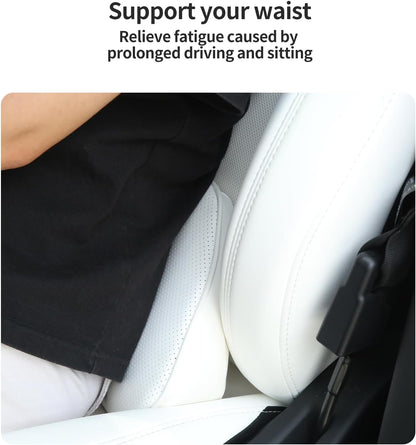 Lumbar Support Pillow for Car Seat, Office Chair, White, 1PC