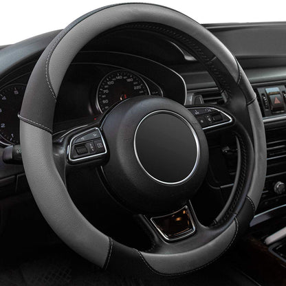 Car Steering Wheel Cover,14.5-15 Inch Black Universal Microfiber Leather Covers Breathable Anti-Slip Odorless Steering Wheels Accessories for Men Women