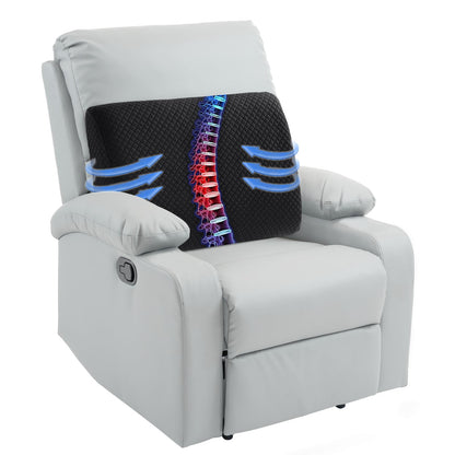HOMBYS Lumbar Support Pillow for Recliner Chair, Memory Foam Back Support Cushion for Elderly,Extra Large Lumbar Support Pillow,Thick Backrest for Home Reading (Grey, 20“x13.5"x5")