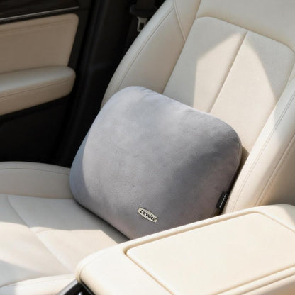 Beige Lumbar Support Pillow for Car Recliner Soft Lower Back Waist Cushion