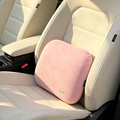 Beige Lumbar Support Pillow for Car Recliner Soft Lower Back Waist Cushion