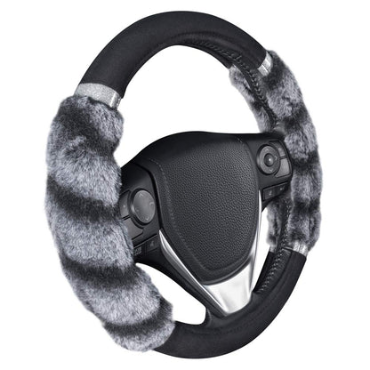 BDK Black Genuine Leather Steering Wheel Cover Large 15.5 to 16 inch