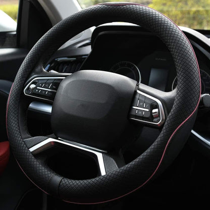 Rueesh Steering Wheel Cover Microfiber Leather Universal for 14.5-15 Inch