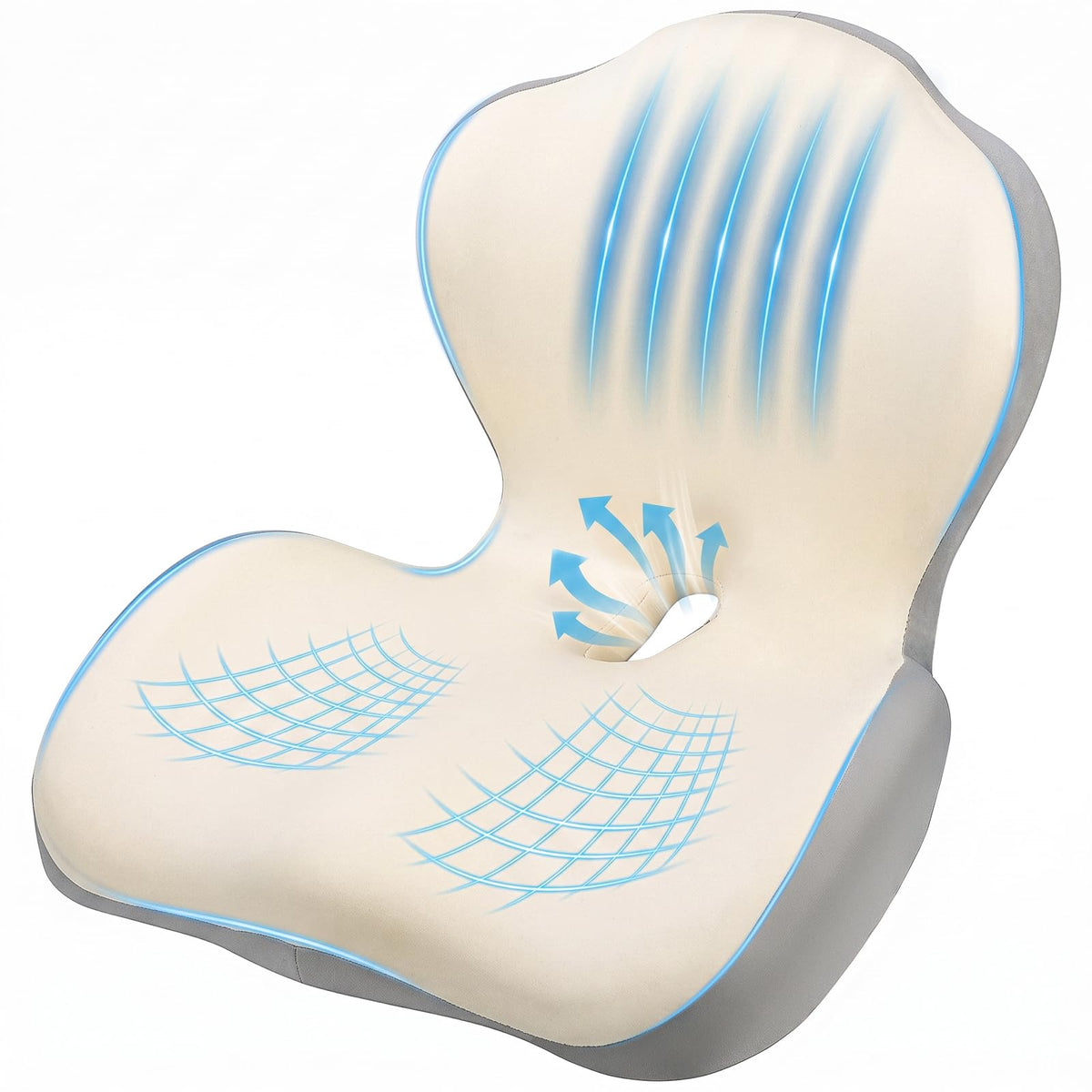 Car Seat Cushion Office Chair Cushion with Lumbar Support Pillow