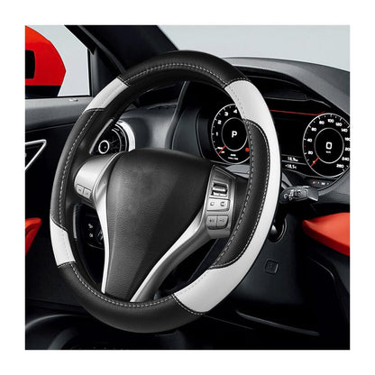 BELOMI 14.5-15 Inch Leather Steering Wheel Cover, Sport Style, Purple