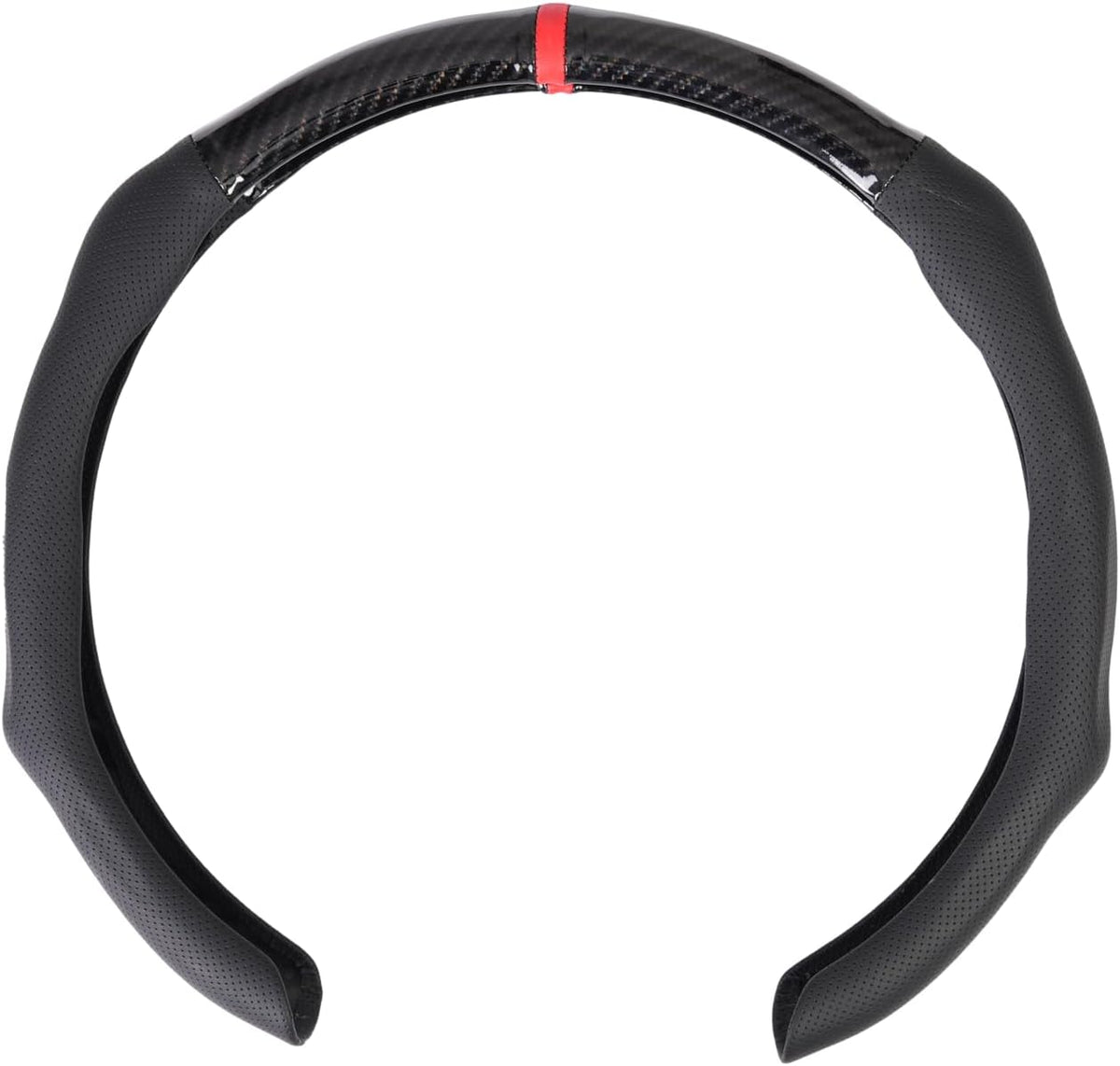 Car Steering Wheel Cover Napa Leather Non Slip Vehicle Steering Wheel Cover Protector, Quick Install Comfy Automotive Interior Decor, Universal fit 14½ to 15 inches Car Pickup SUV 14.5 to 15 inches