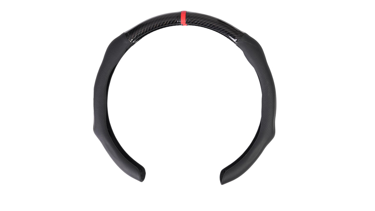 Car Steering Wheel Cover Napa Leather Non Slip Vehicle Steering Wheel Cover Protector, Quick Install Comfy Automotive Interior Decor, Universal fit 14½ to 15 inches Car Pickup SUV 14.5 to 15 inches