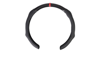 Car Steering Wheel Cover Napa Leather Non Slip Vehicle Steering Wheel Cover Protector, Quick Install Comfy Automotive Interior Decor, Universal fit 14½ to 15 inches Car Pickup SUV 14.5 to 15 inches
