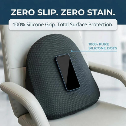 Lumbar Support Pillow for Office Chair & Car Seat, All-Season Memory Foam for Lower Back Pain Relief, Non-Slip Back Cushion with Dual Straps for Desk Workers & Drivers, Black