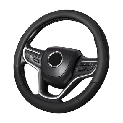 Car Steering Wheel Cover, Steering Wheel Accessories, 15 Inch Microfiber Leather Carbon Fiber Soft Anti-Slip Breathable, Car Accessories Elastic Non-Slip Cover for Most Vehicles