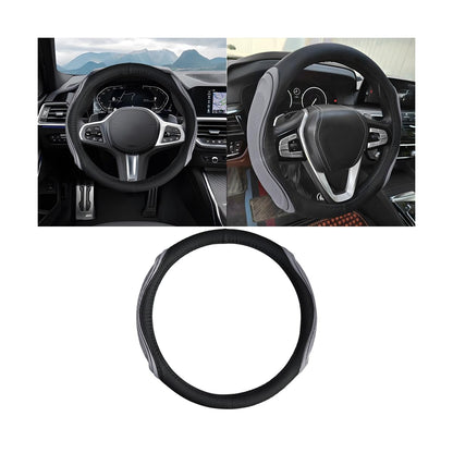 Osilly 15 Inch Artificial Leather Steering Wheel Cover, Red