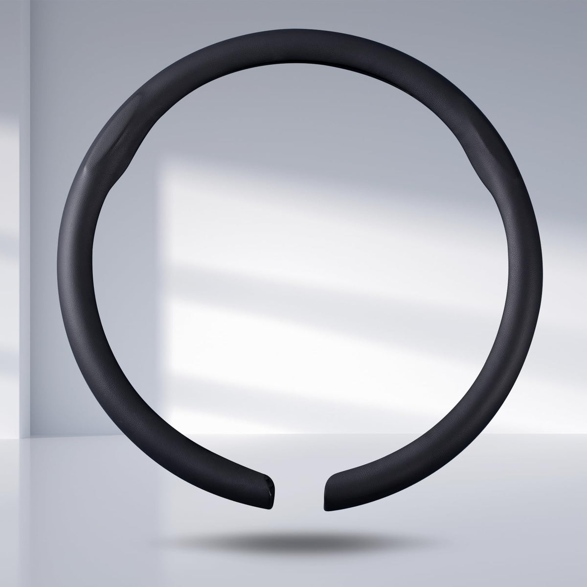 Steering Wheel Cover Carbon Fiber Car Steering Wheel Cover, Glossy Black