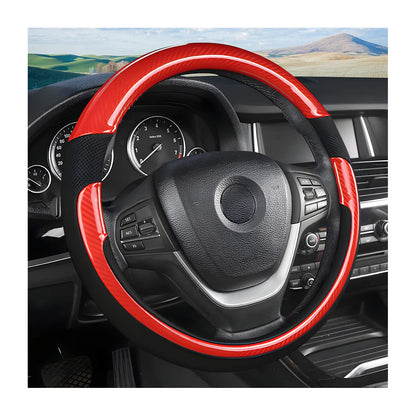 Moly Magnolia 15 Inch Car Steering Wheel Cover, Black-1