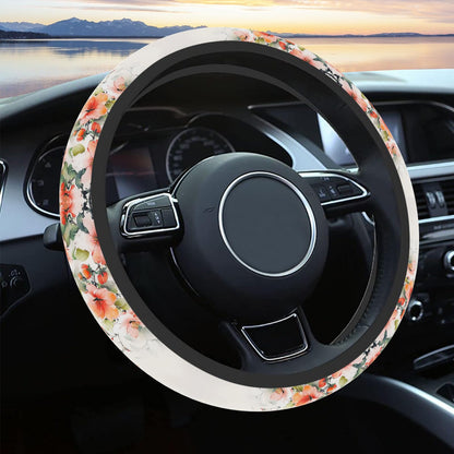 Car Steering Wheel Cover for Women Men,Cute Wildflower