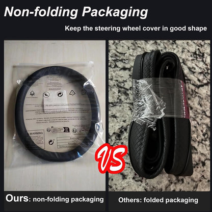 Steering Wheel Cover 14.5"-15", Heavy-Duty, Non-Folding Packaging
