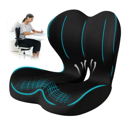 Seat Cushion for Office Chair, Ergonomic Cushion with Lumbar Support Pillow