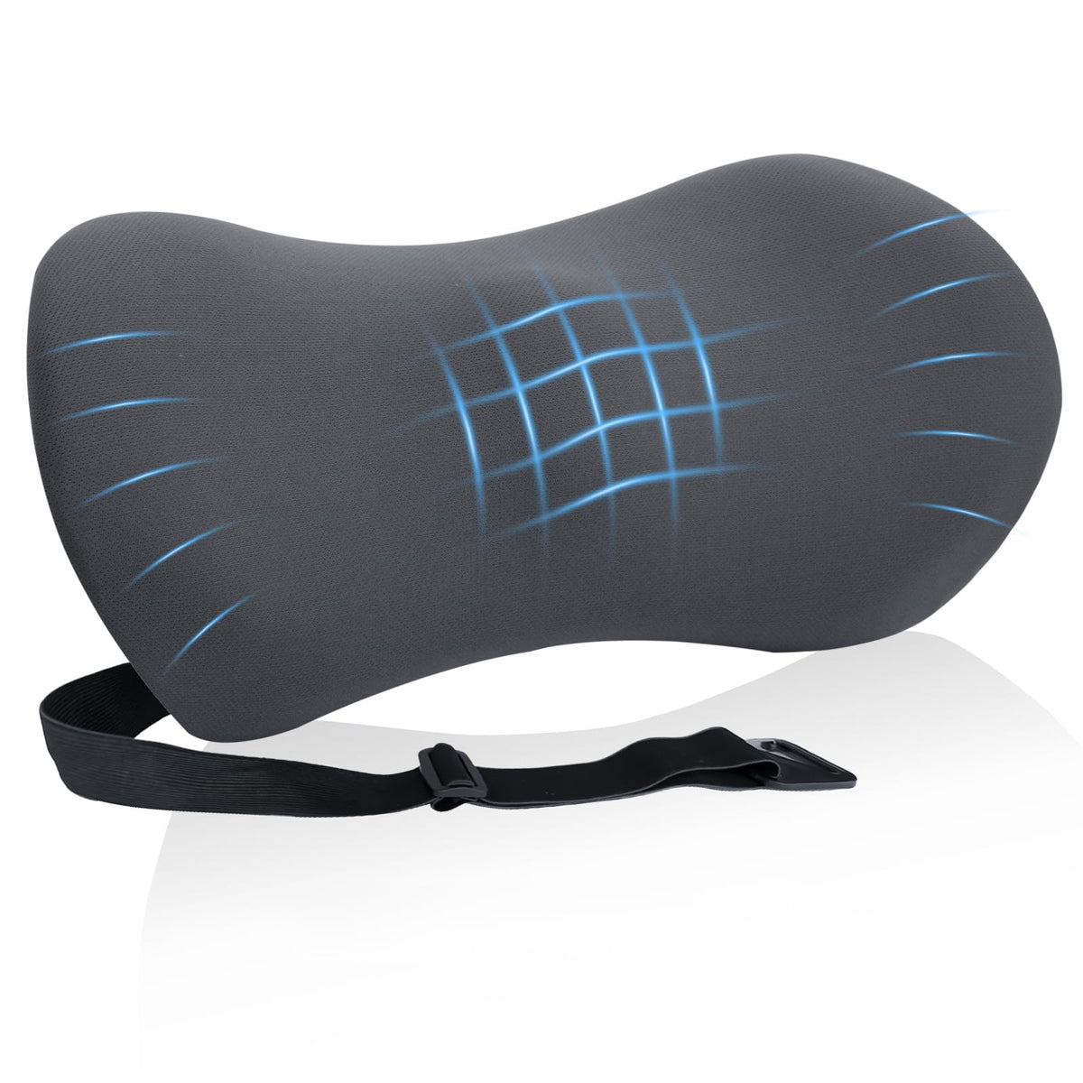 Lumbar Pillow, Memory Foam Lumbar Support Pillow for Office Chair and Car Seat, Back Support Pillow for Lower Back Pain Relief, Support Cushion Back Pillow for Sleeping, Resting, Driving, Traveling