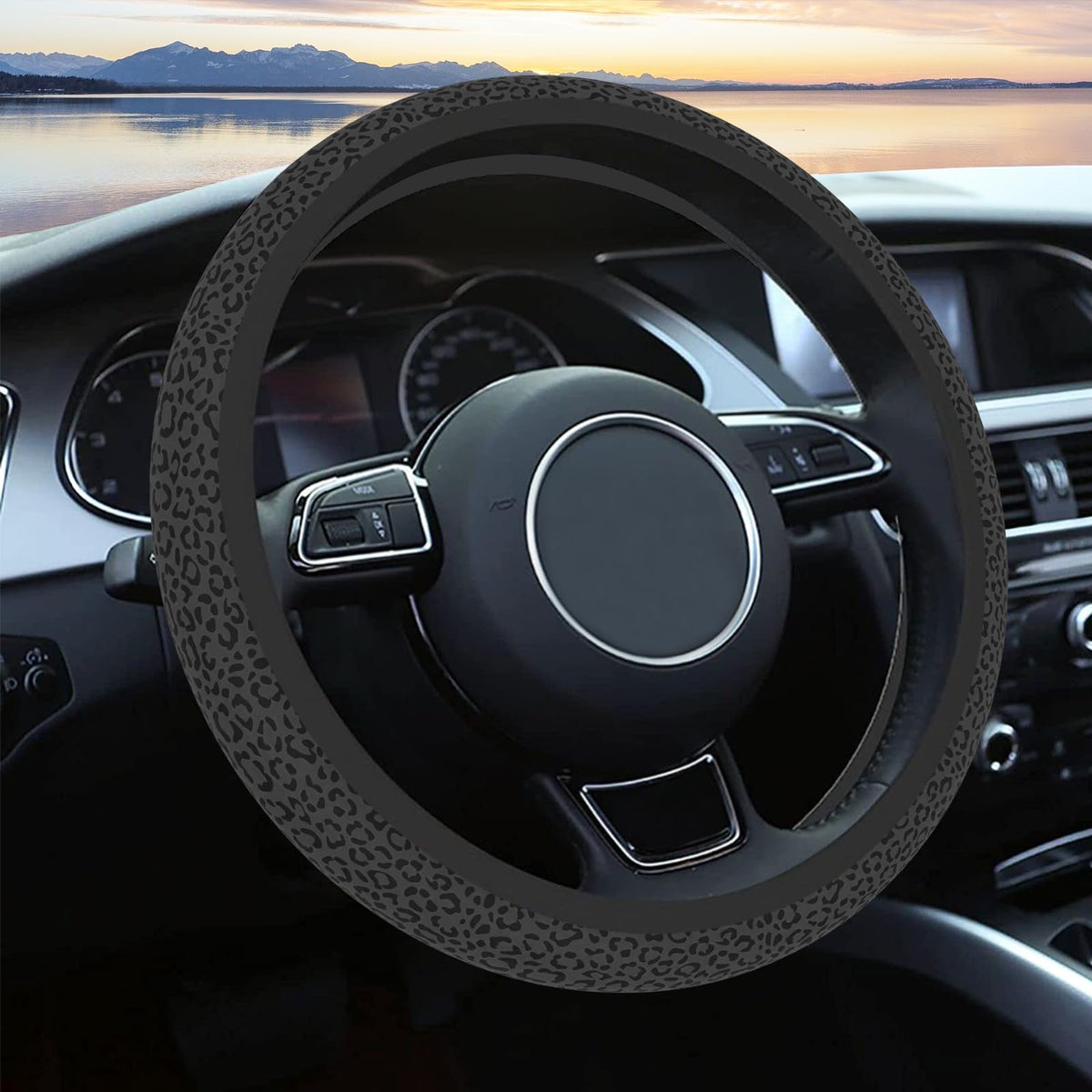 Car Steering Wheel Cover for Women Men,Cute Wildflower