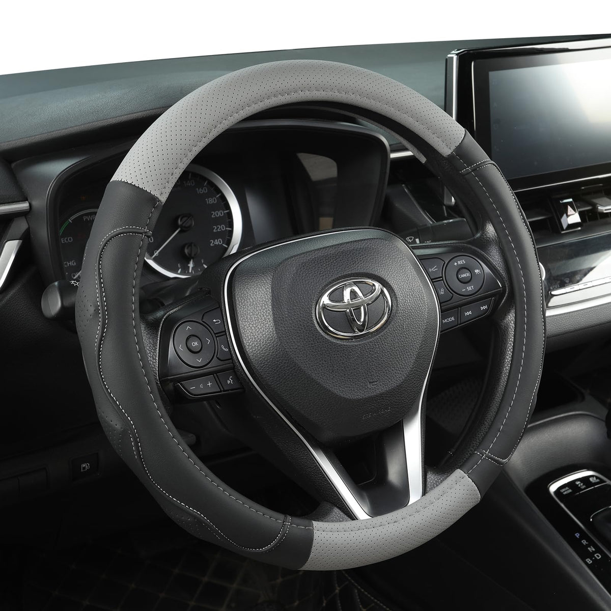 West Llama Customized Auto Car Steering Wheel Cover for Toyota (Black)