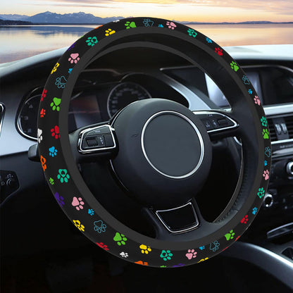 Car Steering Wheel Cover for Women Men,Cute Wildflower