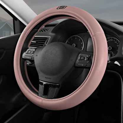 Skechers Memory Foam Steering Wheel Cover,Grade Protein Leather Steering Wheel Cover,Universal Anti-Slip Fit 14" 1/2-15" Car Wheel Cover for Men Women Fit Suvs,Vans,Sedans,Car,Trucks,Black