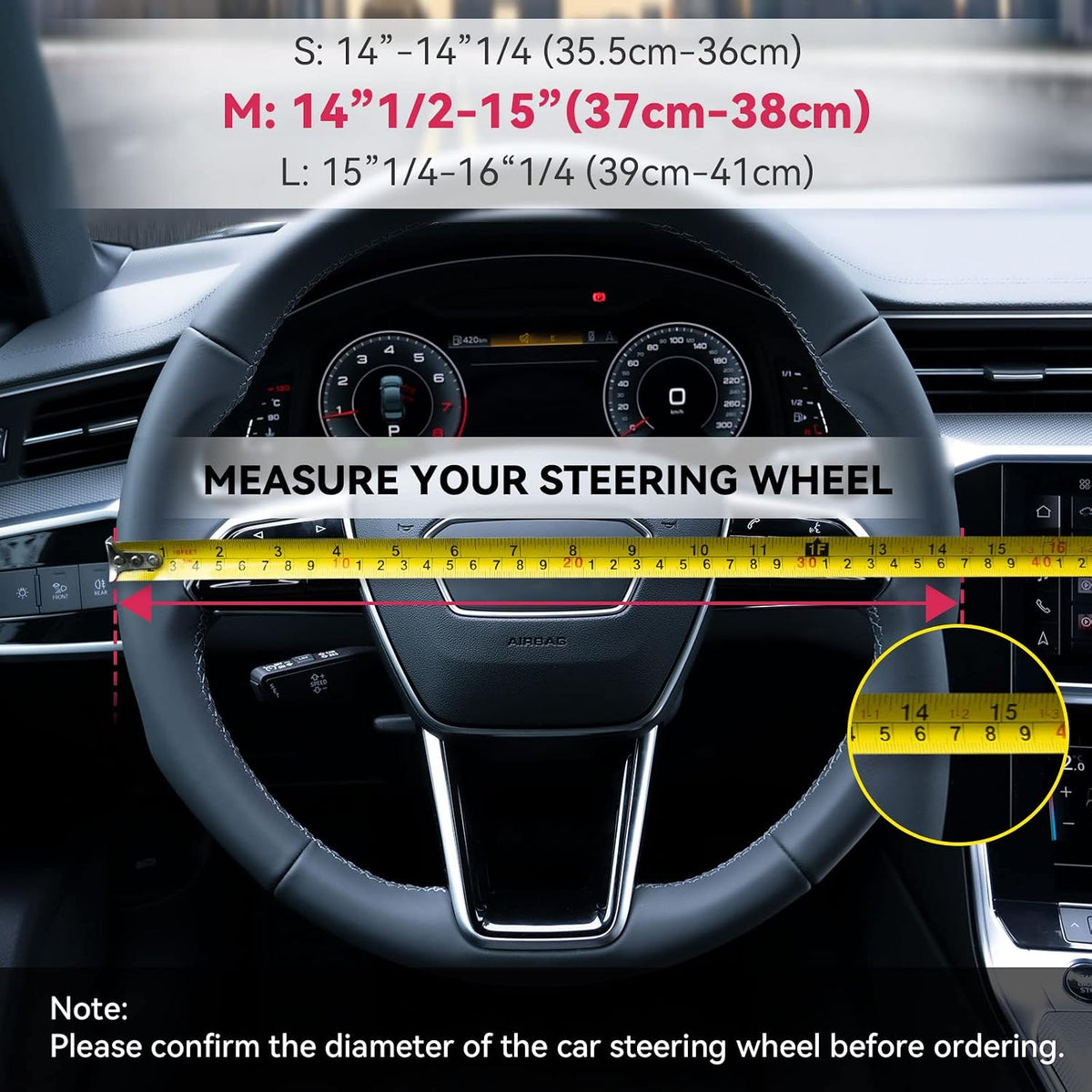Boho Steering Wheel Cover Elastic Microfiber for Women, Universal Fit 15 inch Car SUV, Hippie Style Protector Cover, Anti-Slip, Breathable, Absorbing Sweat - 01