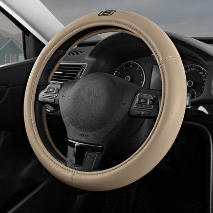 Skechers Memory Foam Steering Wheel Cover,Grade Protein Leather Steering Wheel Cover,Universal Anti-Slip Fit 14" 1/2-15" Car Wheel Cover for Men Women Fit Suvs,Vans,Sedans,Car,Trucks,Black