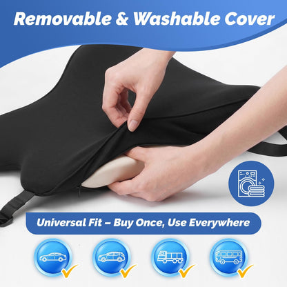 Lumbar Support Pillow for Car – Memory Foam Whole Back Relief
