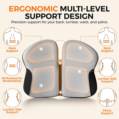BEBAS Ergonomic Memory Foam Lumbar Support Pillow for Car & Office Chair