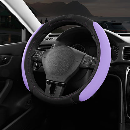 Skechers Steering Wheel Cover, Memory Foam Car Steering Wheel Cover,14.5-15inch Anti-Slip Safety Comfortable Desgin, Universal Accessory for Diverse Cars, Truck,SUV (Black & Black)