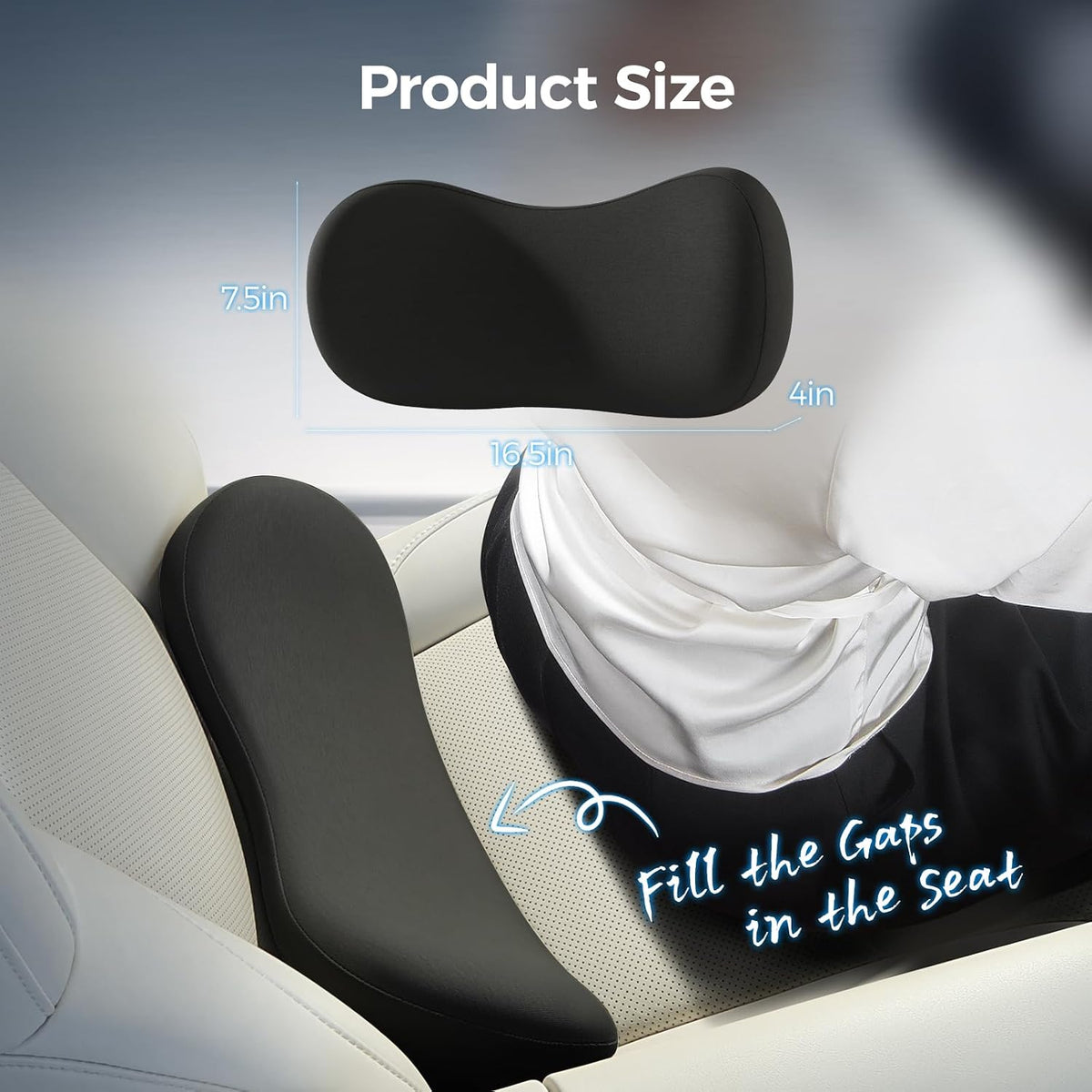 BABUR Lumbar Support Pillow for Car, Coccyx Pain Relief Cushion