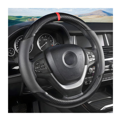 Moly Magnolia 15 Inch Car Steering Wheel Cover, Black-1