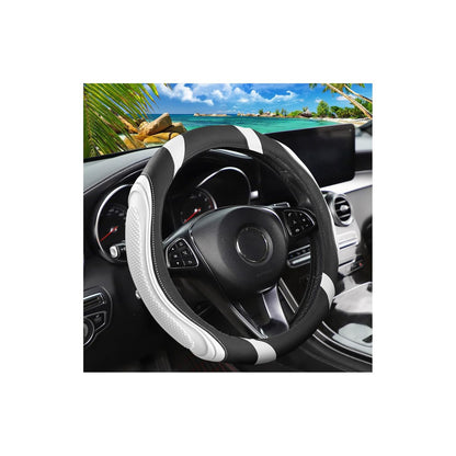 Osilly 15 Inch Artificial Leather Steering Wheel Cover, Red