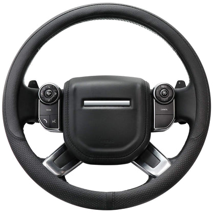 COFIT Breathable Car Steering Wheel Cover 16 inch Auto Universal Leather Wrap Non-Slip Steeringwheel Protector Automotive Interior Accessories, Beige (Suit for 15 1/2-16 inch)