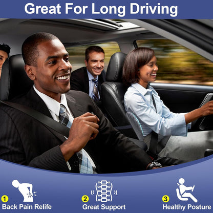 BYMECOST Lumbar Support Pillow for Car, Memory Foam Car Back Cushion