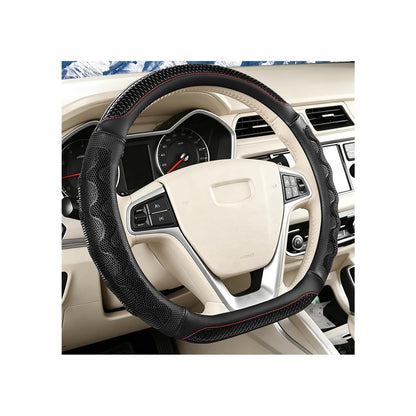 Car Steering Wheel Cover, 3D Honeycomb Anti-Slip Breathable, Red