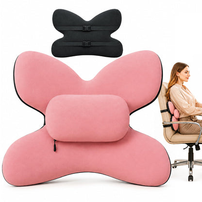 Lumbar Support Pillow for Office Chair & Car, Desk Chair Back Cushion,,Pink