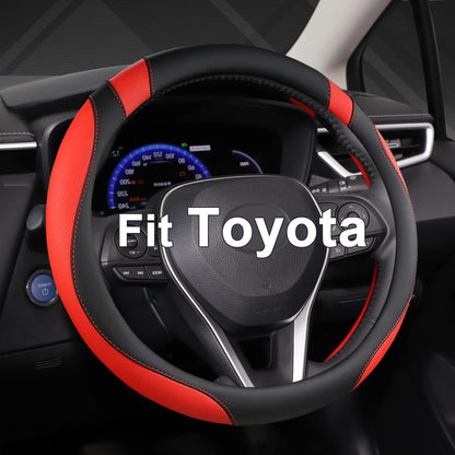 West Llama Customized Auto Car Steering Wheel Cover for Toyota (Black)